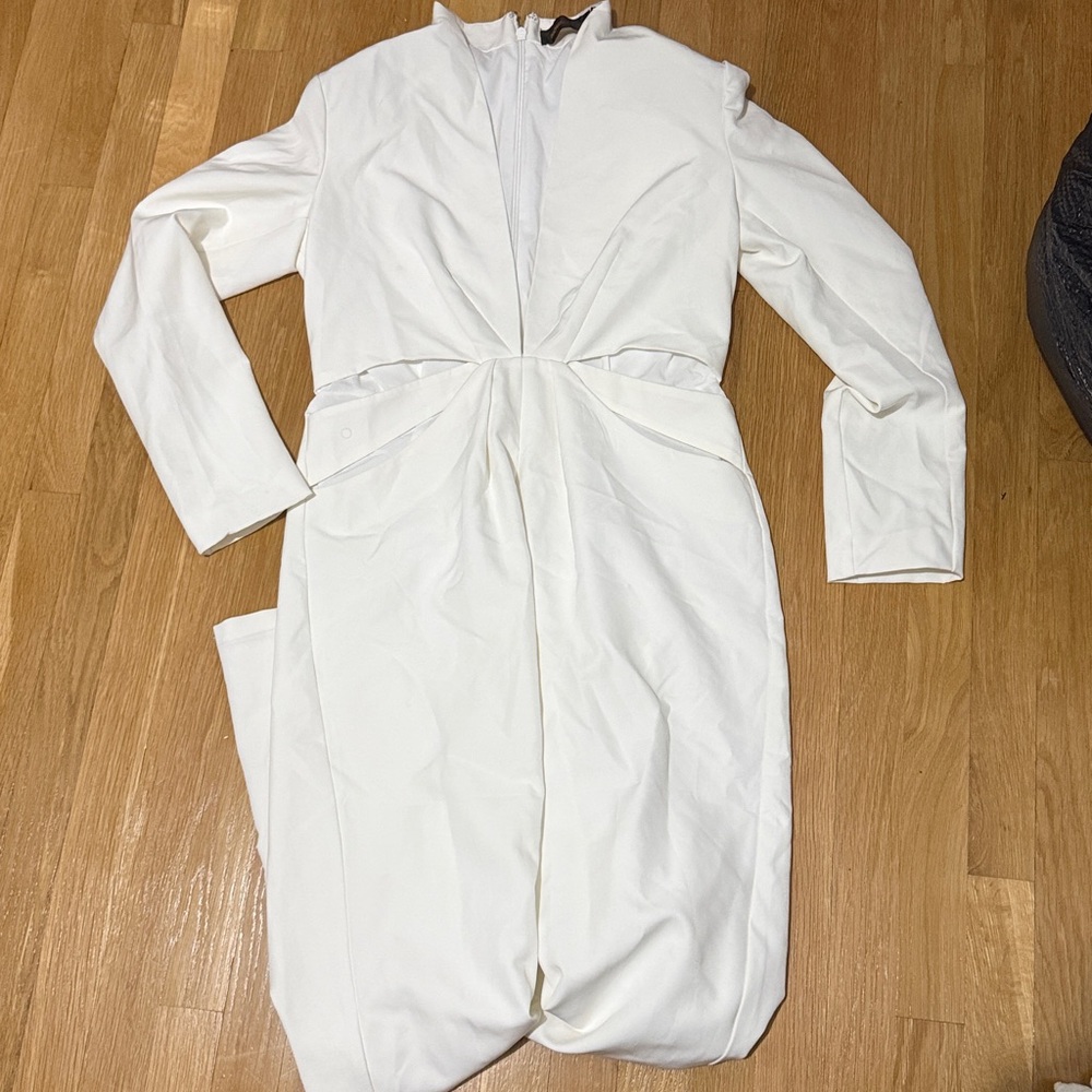 Elegant White Long Sleeve jumpsuit